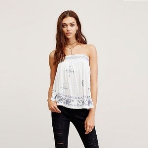 Free People You Got It Bad Strapless Shirt